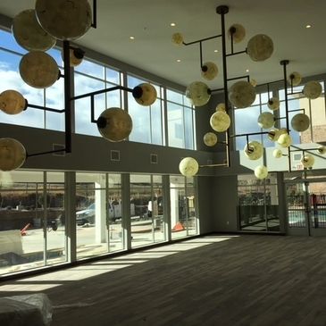 Contemporary lighting in an open interior
